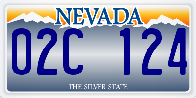 NV license plate 02C124