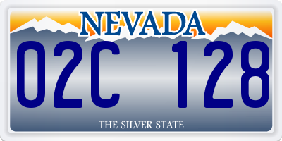 NV license plate 02C128