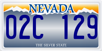 NV license plate 02C129