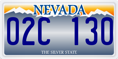 NV license plate 02C130