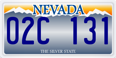 NV license plate 02C131