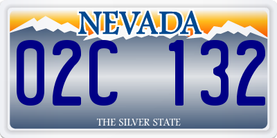 NV license plate 02C132