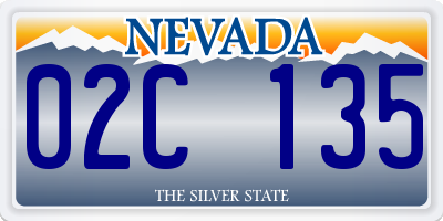 NV license plate 02C135