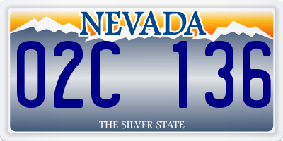 NV license plate 02C136
