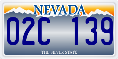 NV license plate 02C139
