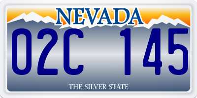 NV license plate 02C145