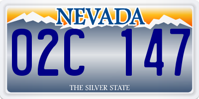 NV license plate 02C147