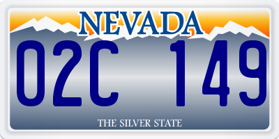 NV license plate 02C149