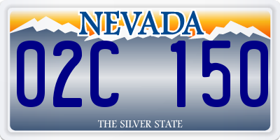 NV license plate 02C150