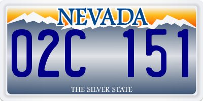 NV license plate 02C151