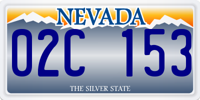 NV license plate 02C153