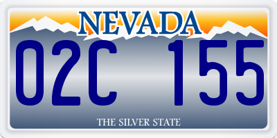 NV license plate 02C155