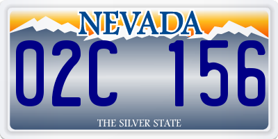 NV license plate 02C156