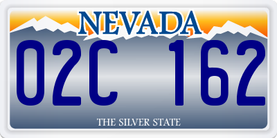 NV license plate 02C162