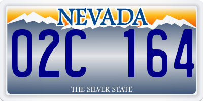 NV license plate 02C164