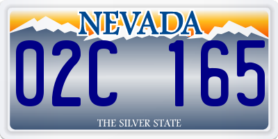 NV license plate 02C165