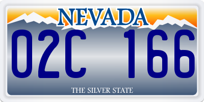 NV license plate 02C166