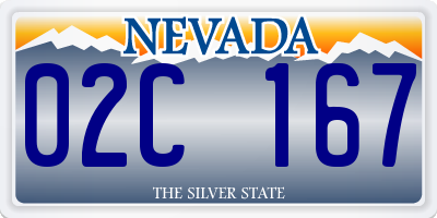 NV license plate 02C167