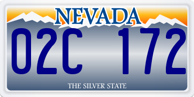 NV license plate 02C172