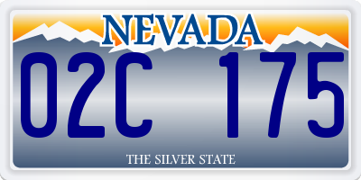 NV license plate 02C175