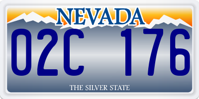 NV license plate 02C176