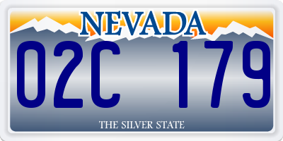 NV license plate 02C179