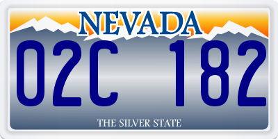 NV license plate 02C182