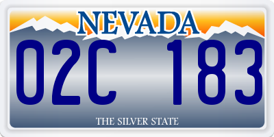 NV license plate 02C183