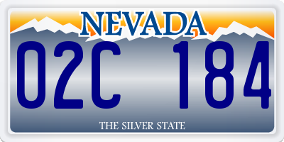 NV license plate 02C184