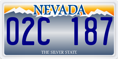 NV license plate 02C187