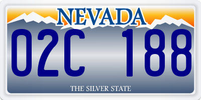 NV license plate 02C188