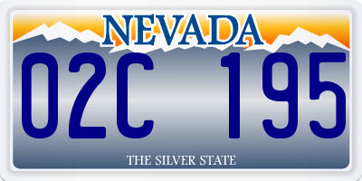 NV license plate 02C195