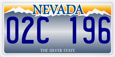 NV license plate 02C196