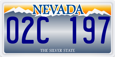 NV license plate 02C197