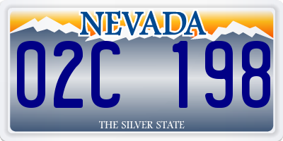 NV license plate 02C198