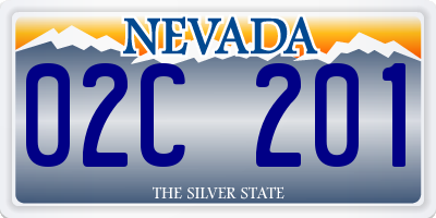 NV license plate 02C201