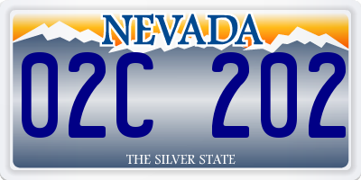 NV license plate 02C202