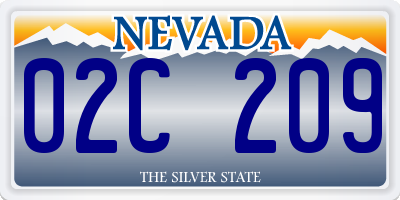 NV license plate 02C209