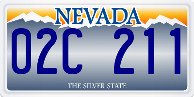 NV license plate 02C211