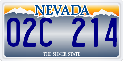 NV license plate 02C214