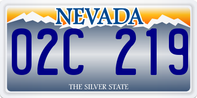 NV license plate 02C219