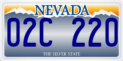 NV license plate 02C220