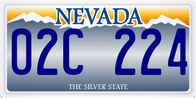 NV license plate 02C224