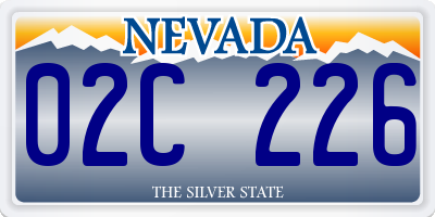 NV license plate 02C226