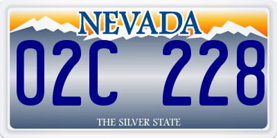 NV license plate 02C228