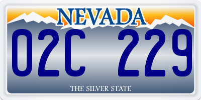 NV license plate 02C229