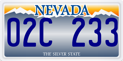 NV license plate 02C233