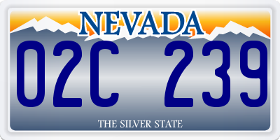 NV license plate 02C239