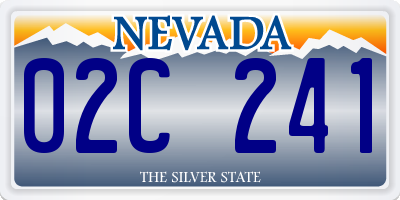 NV license plate 02C241