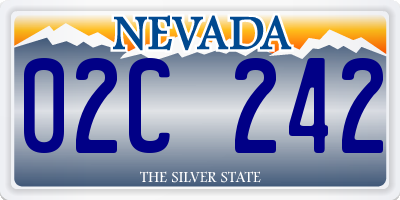 NV license plate 02C242